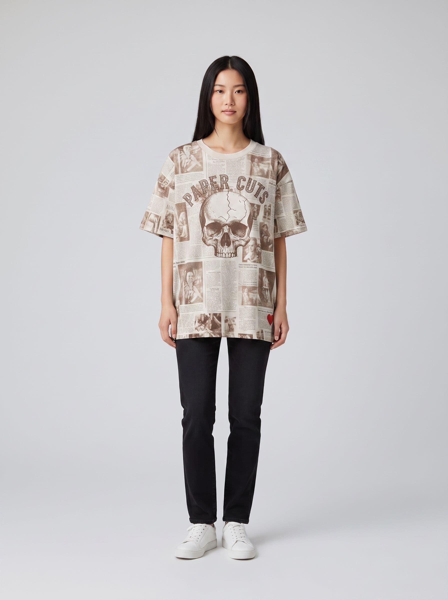 AI model photo — studio front shot generated by unworn